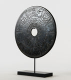 Lilys Black Marble Disk  With 12 Zodiac Symbols Dicontinued 8045