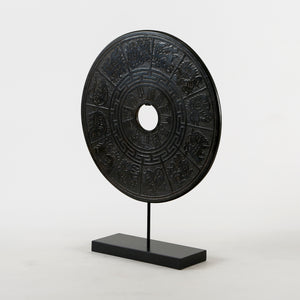 Lilys Black Marble Disk  With 12 Zodiac Symbols Dicontinued 8045