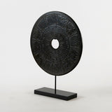 Lilys Black Marble Disk  With 12 Zodiac Symbols Dicontinued 8045