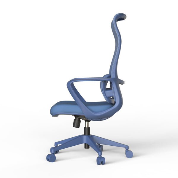English Elm Ergonomic High Back Mesh Office Chair with Adjustable Lumbar Support and Molded Foam Seat Blue W5280P463575