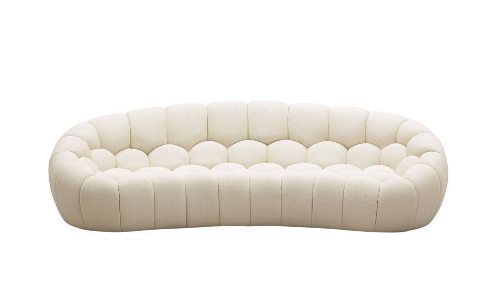 VIG Furniture Divani Casa Yolonda - Modern Curved Off-White Fabric Sofa VGEV2126C-SOFA-C-00