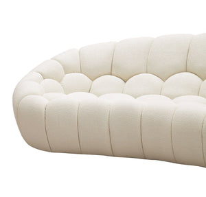 VIG Furniture Divani Casa Yolonda - Modern Curved Off-White Fabric Sofa VGEV2126C-SOFA-C-00