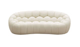 VIG Furniture Divani Casa Yolonda - Modern Curved Off-White Fabric Sofa Set VGEV2126C-SET-C-00