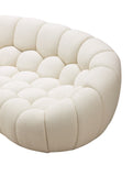 VIG Furniture Divani Casa Yolonda - Modern Curved Off-White Fabric Sofa Set VGEV2126C-SET-C-00