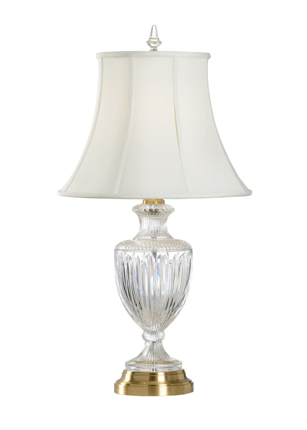 Wildwood Crystal Urn Lamp With Mouth-Blown Lead Crystal Body, Antique Patina Finish, 33" Elegant Ambient Light 8047