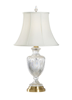 Wildwood Crystal Urn Lamp With Mouth-Blown Lead Crystal Body, Antique Patina Finish, 33" Elegant Ambient Light 8047