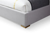 VIG Furniture Modrest Athena & Rothsay - Modern Grey Fabric + Wenge + Gold Bedroom Set VGVC-BD2233-SET