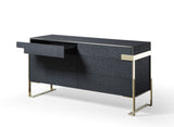 VIG Furniture Modrest Athena & Rothsay - Modern Grey Fabric + Wenge + Gold Bedroom Set VGVC-BD2233-SET