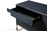 VIG Furniture Modrest Athena & Rothsay - Modern Grey Fabric + Wenge + Gold Bedroom Set VGVC-BD2233-SET