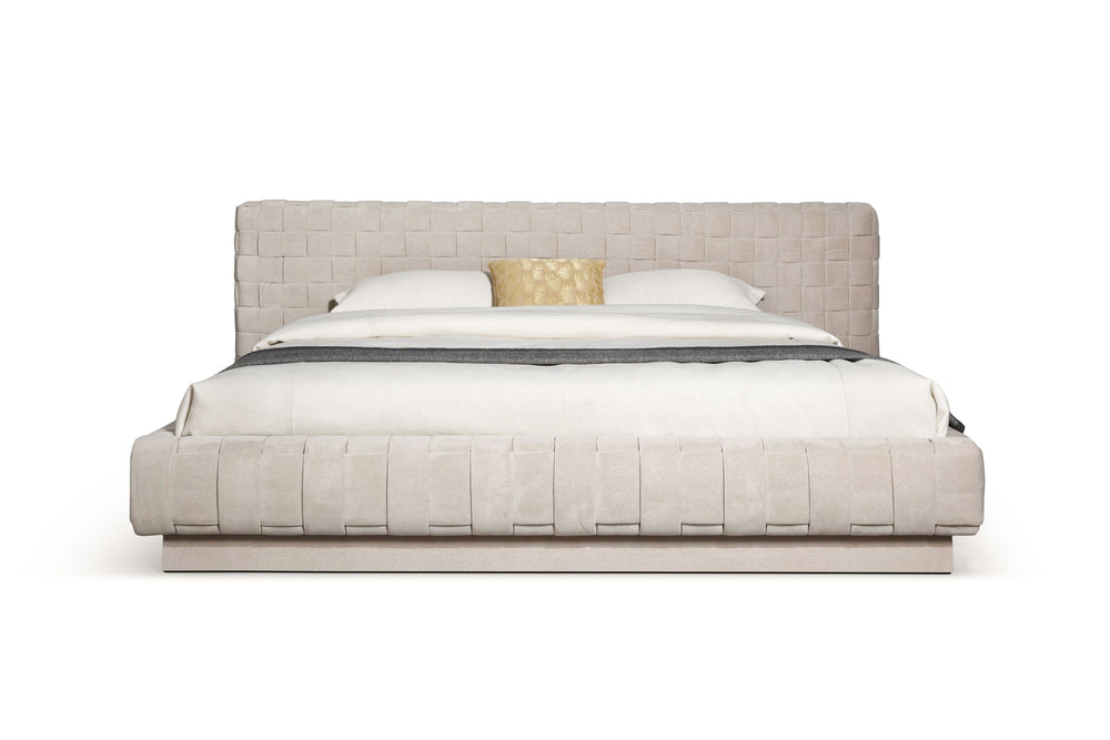VIG Furniture Modrest Concord - Modern Light Grey Velvet Bed VGVCBD2311