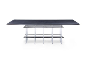 VIG Furniture Modrest Inverness - Contemporary Black Oak + Acrylic Dining Table VGVCT2259-DT