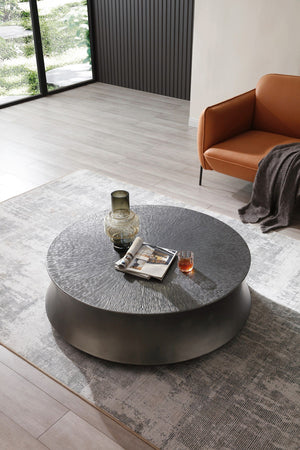 VIG Furniture Modrest Airdrie - Modern Antique Grey Small Round Coffee Table VGVC-CT2169-2