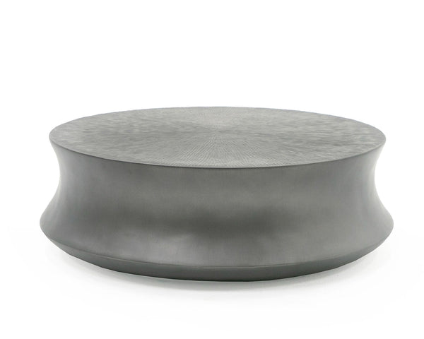 VIG Furniture Modrest Airdrie - Modern Antique Grey Small Round Coffee Table VGVC-CT2169-2
