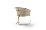 VIG Furniture Modrest Renfew - Modern Beige Vegan Leather + Champagne Gold Dining Chair VGVCB2278-BGE