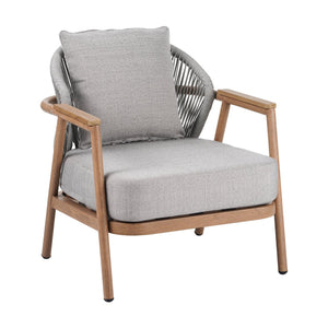 English Elm Christopher Knight Home® - Orla Outdoor Rope Club Chairs Set Of 2 - Stylish Teak Finish & Taupe Cushions For Cozy Lounging N775P224519T-S2