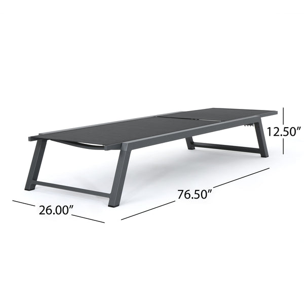 English Elm Christopher Knight Home® - Myers Chaise Lounge Set - Stylish, Adjustable, Weather-Resistant Loungers For Outdoor Relaxation 61407.00BBLKMP2