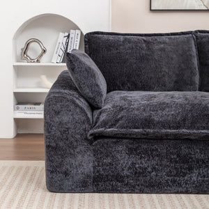 English Elm 103" Cloud Sectional Couch – L-Shape Chaise, Modern Boneless Modular Sofa For Cozy Living Spaces W1170S00041