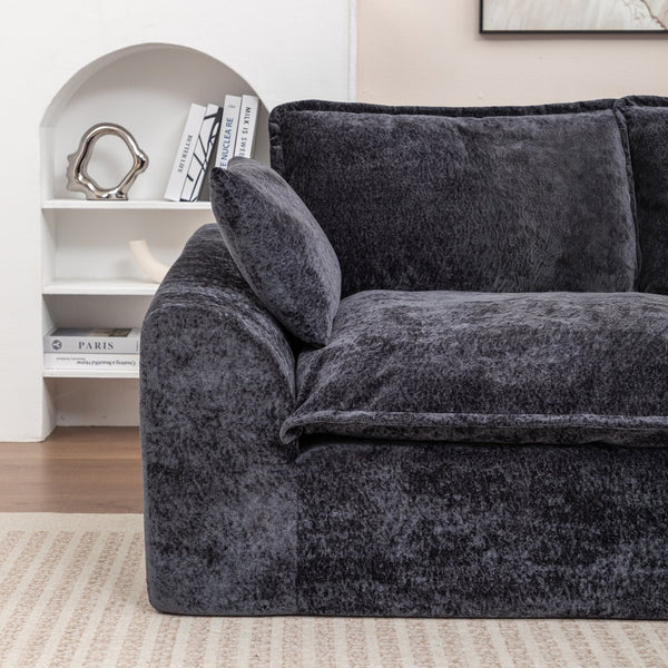 English Elm 103" Cloud Sectional Couch – L-Shape Chaise, Modern Boneless Modular Sofa For Cozy Living Spaces W1170S00041