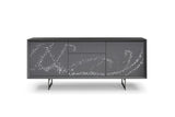 VIG Furniture Modrest Hawick - Contemporary Dark Grey + Abstract White Paint Buffet VGVCG2172-GRY