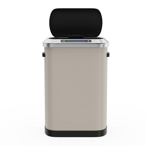 English Elm 50L Smart automatic Trash Can with Silent Slow-Close Lid, Motion Sensor, Durable 0.45mm Steel Body LIGHT GREY W1550P247975