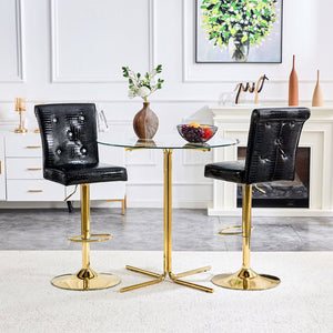 English Elm 4-pack Pu High-back Dining Chairs with Powder-coated Metal Legs for Modern Kitchens Black W3875P371071