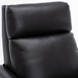 Comfort Pointe Reed Leather Push Back Recliner Black 