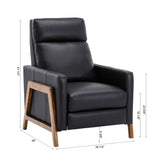 Comfort Pointe Reed Leather Push Back Recliner Black 