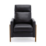 Comfort Pointe Reed Leather Push Back Recliner Black 