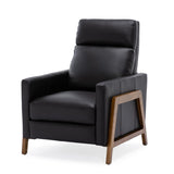 Comfort Pointe Reed Leather Push Back Recliner Black 