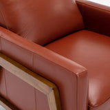 Comfort Pointe Reed Leather Push Back Recliner Caramel