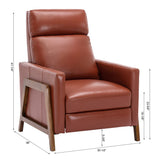 Comfort Pointe Reed Leather Push Back Recliner Caramel