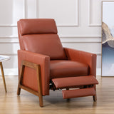 Comfort Pointe Reed Leather Push Back Recliner Caramel