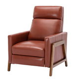 Comfort Pointe Reed Leather Push Back Recliner Caramel