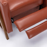 Comfort Pointe Reed Leather Push Back Recliner Caramel
