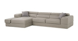 VIG Furniture Divani Casa Pella  Mini - Modern Grey Italian Leather Left Facing Sectional Sofa VGCA5106A-GRY-LAF