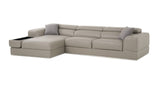 VIG Furniture Divani Casa Pella  Mini - Modern Grey Italian Leather Left Facing Sectional Sofa VGCA5106A-GRY-LAF