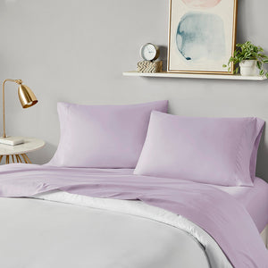 JLA Home Intelligent Design - All All Season Soft Touch Sheet Set – Ultra-Soft Microfiber, Wrinkle-Resistant, OEKO‑TEX Certified Comfort Lavender ID20-2214
