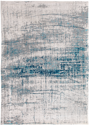 Louis de Pootere Mad Men Griff 100% PET Poly Mechanically Woven Jacquard Flatweave Contemporary / Modern Rug Bronx Azurite 7'10"