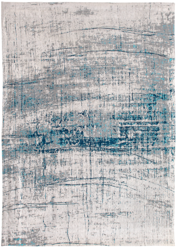 Louis de Pootere Mad Men Griff 100% PET Poly Mechanically Woven Jacquard Flatweave Contemporary / Modern Rug Bronx Azurite 7'10"