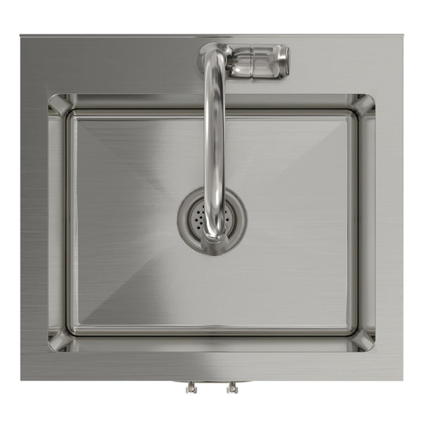 English Elm Darwin Stainless Steel Utility Sink with Shaker Cabinet for Laundry and Garage B136P427210