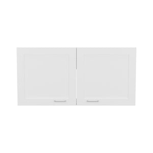 English Elm Zurich 39" Wide Double-Door Wall Cabinet in White MDF — Modern Kitchen & Laundry Storage Solution B070P337090