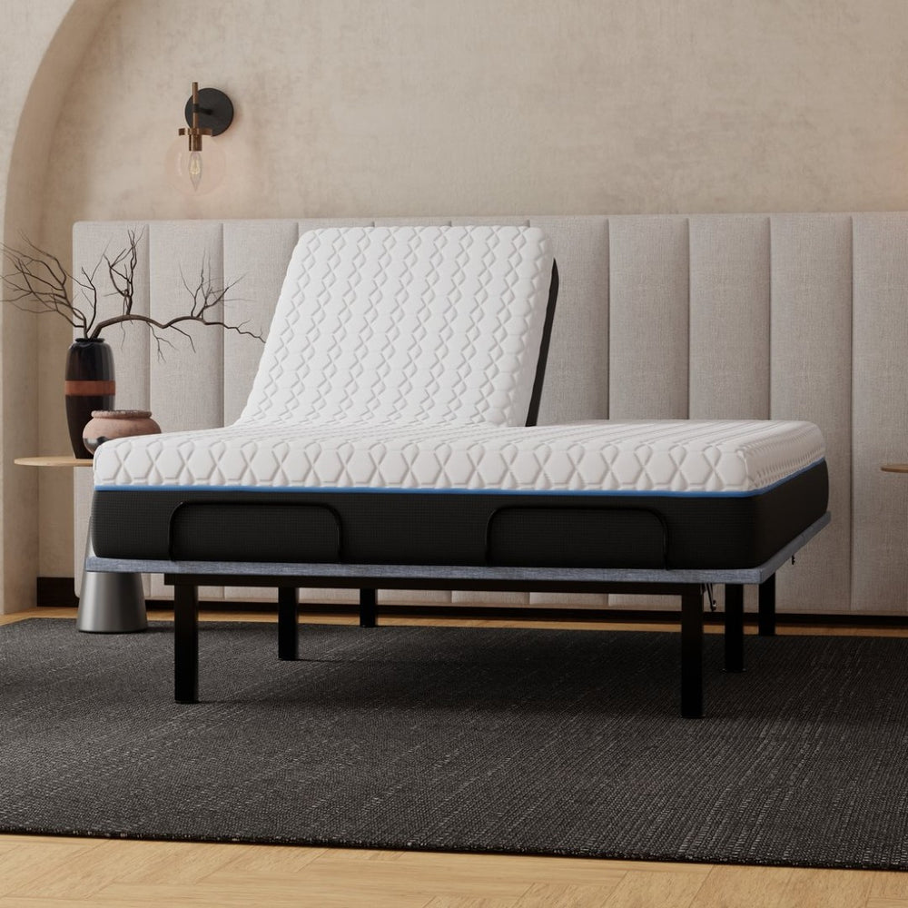English Elm Copper Infused Split Top Queen Mattress with Cooling Gel Foam Layers for Couples B047P347884