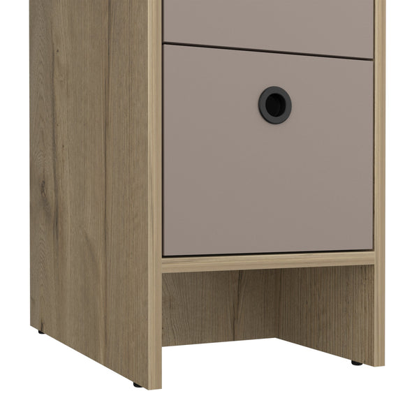 English Elm Tokyo Multicolor Office Set with Desk & Wall Cabinet, 2-Drawer Desk 39.3" x 19.6" Particleboard B128S00170