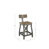 Lancaster Industrial Lancaster Counter Stool with Back