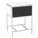 Christopher Knight Home® - Noble House - Inka Mirrored Silver 1 Drawer Side Table