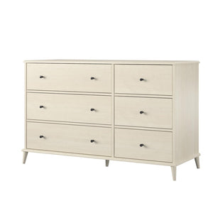 English Elm Farnsworth Mid-century Modern Six Drawer Dresser Warm Wood Finish Bedroom Storage B2733S00018