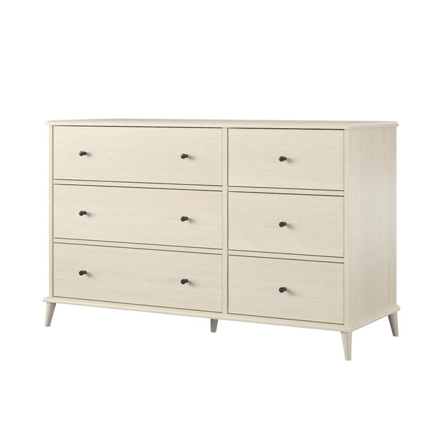 English Elm Farnsworth Mid-century Modern Six Drawer Dresser Warm Wood Finish Bedroom Storage B2733S00018