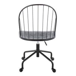 English Elm Contemporary Sculpted Low Back Task Chair with Chrome Base for Home Office B202P223954