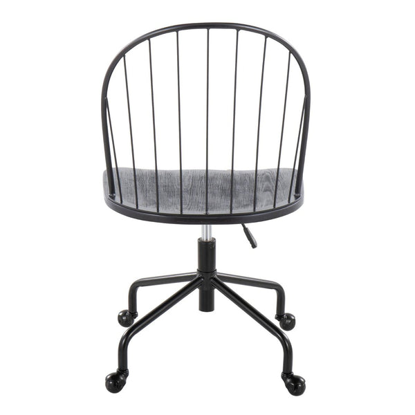 English Elm Contemporary Sculpted Low Back Task Chair with Chrome Base for Home Office B202P223954