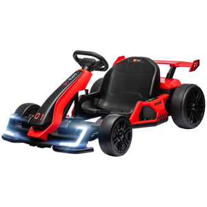 English Elm Aosom 24v Electric Go Kart Ride on Toy with Drifting Dual Motor and Adjustable Seat W2225P229479